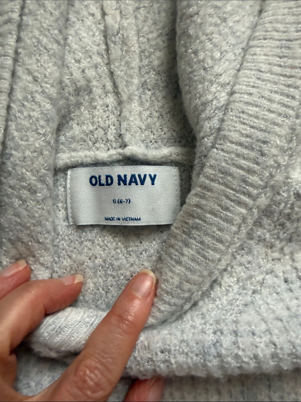 Girl’s Light Gray 1/4 Zip & Cozy Hooded Sweater lot - size small - Picture 5 of 5